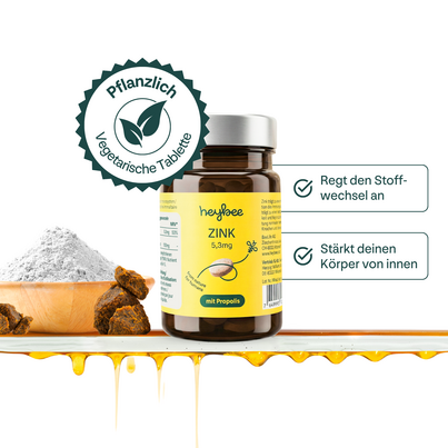 Sie sehen eine Packung Zink 5.3mg + Propolis, Produktbild: 05 Zink 5.3mg + Propolis, A-Nr.: 6022758 - 05