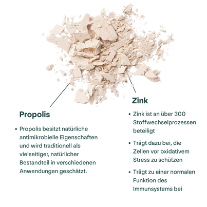 Sie sehen eine Packung Zink 5.3mg + Propolis, Produktbild: 06 Zink 5.3mg + Propolis, A-Nr.: 6022758 - 06