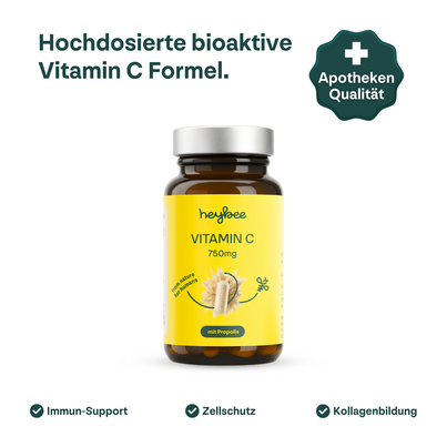 Sie sehen eine Packung Vitamin C 750mg + Propolis, Produktbild: 02 Vitamin C 750mg + Propolis, A-Nr.: 6022729 - 02