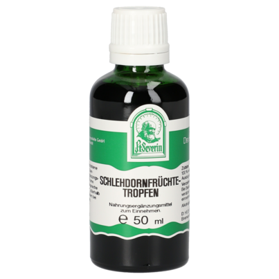 Sie sehen eine Packung SCHLEHDORNFRÜCHTE TROPFEN 50 ML, Produktbild: 01 SCHLEHDORNFRÜCHTE TROPFEN 50 ML, A-Nr.: 5471566 - 01