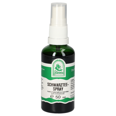 Sie sehen eine Packung SCHWARZTEE SPRAY 50 ML, Produktbild: 01 SCHWARZTEE SPRAY 50 ML, A-Nr.: 4444900 - 01