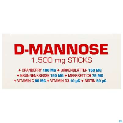Sie sehen eine Packung D-mannose Sticks/1500mg +cranberry +vit C+birkenblaett150mg +brunnenkresse 150mg 30st, Produktbild: 05 D-mannose Sticks/1500mg +cranberry +vit C+birkenblaett150mg +brunnenkresse 150mg 30st, A-Nr.: 5904829 - 05