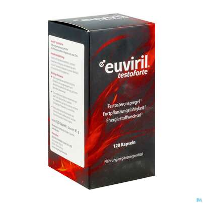 Sie sehen eine Packung Euviril Kapseln Testoforte N 120st, Produktbild: 02 Euviril Kapseln Testoforte N 120st, A-Nr.: 4518225 - 02
