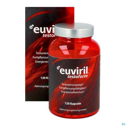 Sie sehen eine Packung Euviril Kapseln Testoforte N 120st, Produktbild: 08 Euviril Kapseln Testoforte N 120st, A-Nr.: 4518225 - 08
