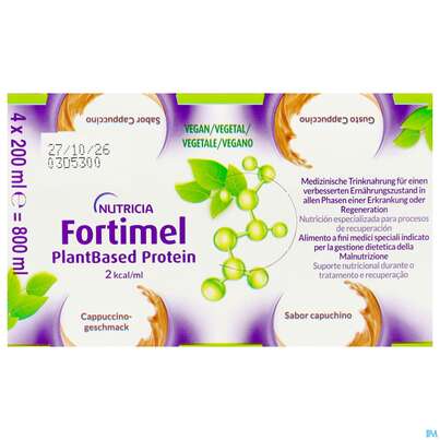 Fortimel/plantbased/protein 200ml Flasche Cappuccino 4st, A-Nr.: 5919624 - 09