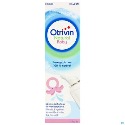 Sie sehen eine Packung Nasen Reinigung Otrivin Natural Baby 100ml, Produktbild: 04 Nasen Reinigung Otrivin Natural Baby 100ml, A-Nr.: 5950982 - 04