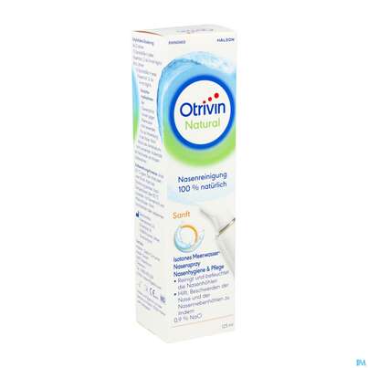 Sie sehen eine Packung Nasen Reinigung Otrivin Natural Sanft 125ml, Produktbild: 02 Nasen Reinigung Otrivin Natural Sanft 125ml, A-Nr.: 5950858 - 02