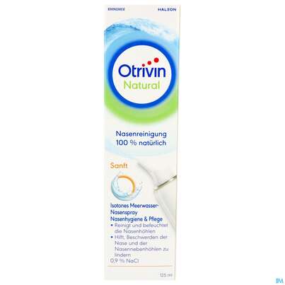 Sie sehen eine Packung Nasen Reinigung Otrivin Natural Sanft 125ml, Produktbild: 04 Nasen Reinigung Otrivin Natural Sanft 125ml, A-Nr.: 5950858 - 04