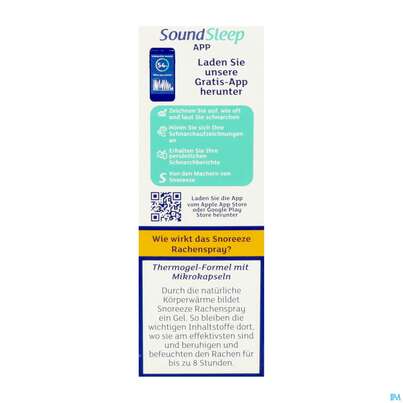 Sie sehen eine Packung Snoreeze Rachenspray -ebvertrieb 23,5ml, Produktbild: 06 Snoreeze Rachenspray -ebvertrieb 23,5ml, A-Nr.: 5670461 - 06