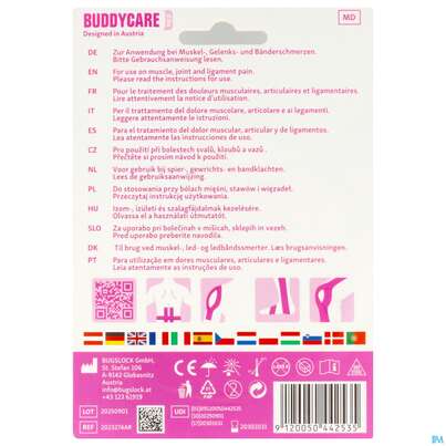 Tape Buddycare/med Kinesiologie Latexfrei 5cmx 5m Pink Rosa 1st, A-Nr.: 5845044 - 03