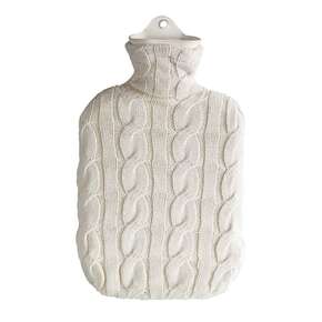 Wärmflasche Strick Öko-Tex Zopf Natur 2,0L, A-Nr.: 5398295 - 01