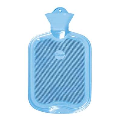Sie sehen eine Packung Wärmeflasche beidseitig mit Lamelle hellblau, Produktbild: 01 Wärmeflasche beidseitig mit Lamelle hellblau, A-Nr.: 5398065 - 01