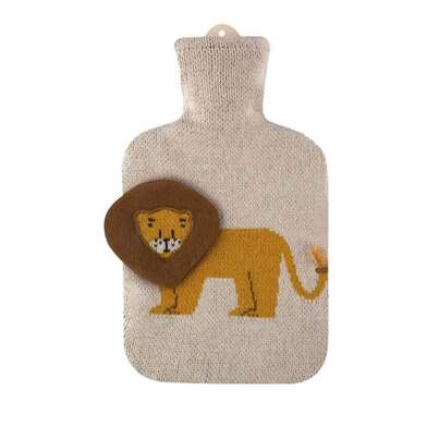 Sie sehen eine Packung Kinder Wärmflasche Strick Öko-Tex Löwe Leonard, Produktbild: 01 Kinder Wärmflasche Strick Öko-Tex Löwe Leonard, A-Nr.: 5912183 - 01