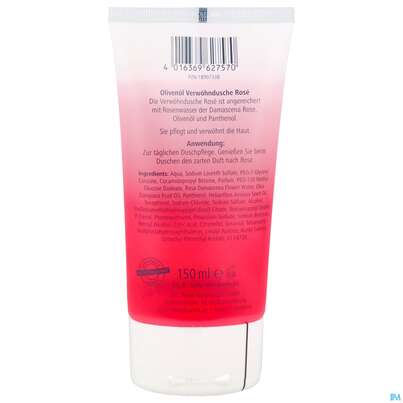 Sie sehen eine Packung Oliven Verwoehndusche Rose 150ml, Produktbild: 03 Oliven Verwoehndusche Rose 150ml, A-Nr.: 5823930 - 03