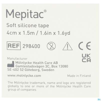 Sie sehen eine Packung Wundverband Mepitac Silikon 4x 150cm 1st, Produktbild: 03 Wundverband Mepitac Silikon 4x 150cm 1st, A-Nr.: 2985589 - 03