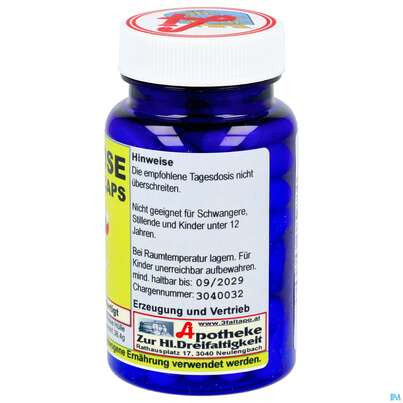 D-mannose Kapseln 500mg Vegi 60st, A-Nr.: 4607609 - 04