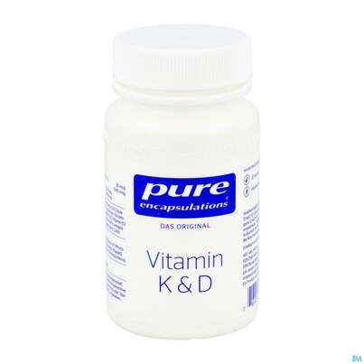 Sie sehen eine Packung Pure Encapsulations Kapseln Vitamin K+d Skd3a 30st, Produktbild: 01 Pure Encapsulations Kapseln Vitamin K+d Skd3a 30st, A-Nr.: 5907762 - 01