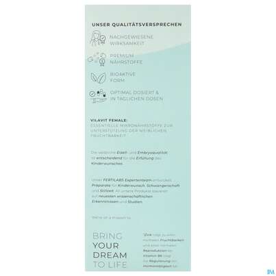Sie sehen eine Packung Vilavit Sachet Female Bei Kinderwunsch Foerd- Erung Eizellqualitaet 1pk, Produktbild: 06 Vilavit Sachet Female Bei Kinderwunsch Foerd- Erung Eizellqualitaet 1pk, A-Nr.: 5916519 - 06