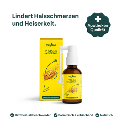 Sie sehen eine Packung Propolis Halsspray+, Produktbild: 02 Propolis Halsspray+, A-Nr.: 6022698 - 02