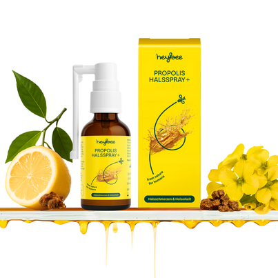 Sie sehen eine Packung Propolis Halsspray+, Produktbild: 05 Propolis Halsspray+, A-Nr.: 6022698 - 05