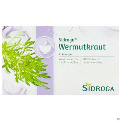 Sie sehen eine Packung Sidroga Tee Wermutkraut 20st, Produktbild: 01 Sidroga Tee Wermutkraut 20st, A-Nr.: 5733606 - 01