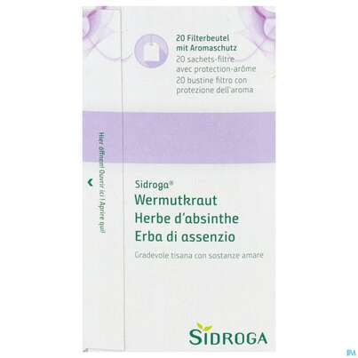 Sie sehen eine Packung Sidroga Tee Wermutkraut 20st, Produktbild: 05 Sidroga Tee Wermutkraut 20st, A-Nr.: 5733606 - 05