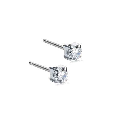 Sie sehen eine Packung Blomdahl Ohrstecker Tiffany Titan White 4mm, Produktbild: 01 Blomdahl Ohrstecker Tiffany Titan White 4mm, A-Nr.: 6020334 - 01