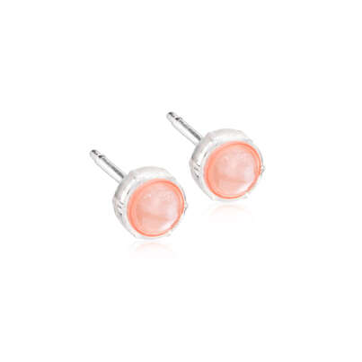 Sie sehen eine Packung Blomdahl Ohrstecker Bezel Glossy coral, Produktbild: 01 Blomdahl Ohrstecker Bezel Glossy coral, A-Nr.: 6036660 - 01