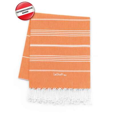 Sie sehen eine Packung LeStoff Hamamtuch Orange, Produktbild: 02 LeStoff Hamamtuch Orange, A-Nr.: 5839888 - 02