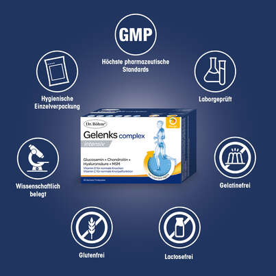 Sie sehen eine Packung Dr. Böhm Gelenks complex intensiv Mango, Produktbild: 04 Dr. Böhm Gelenks complex intensiv Mango, A-Nr.: 5298010 - 04