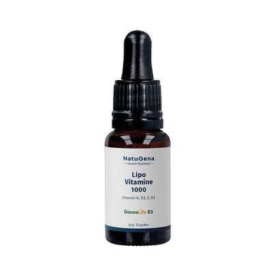 Sie sehen eine Packung NatuGena LipoVitamine 1000 Tropfen, Produktbild: 01 NatuGena LipoVitamine 1000 Tropfen, A-Nr.: 5404280 - 01