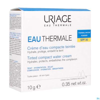 Sie sehen eine Packung Uriage Hydro-aktiv Getoente Kompaktcreme Spf30 10g, Produktbild: 03 Uriage Hydro-aktiv Getoente Kompaktcreme Spf30 10g, A-Nr.: 5618360 - 03