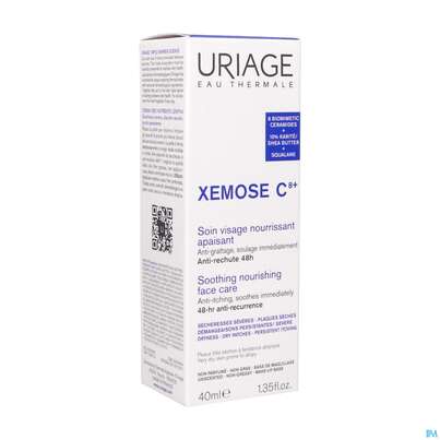 Sie sehen eine Packung Uriage Xemose Gesichtscreme 40ml, Produktbild: 04 Uriage Xemose Gesichtscreme 40ml, A-Nr.: 5618791 - 04