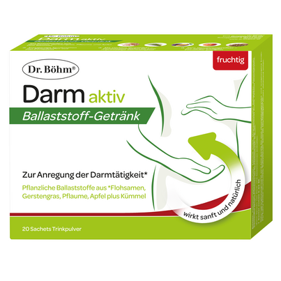 Sie sehen eine Packung Dr. Böhm Darm aktiv fruchtig, Produktbild: 01 Dr. Böhm Darm aktiv fruchtig, A-Nr.: 5891765 - 01