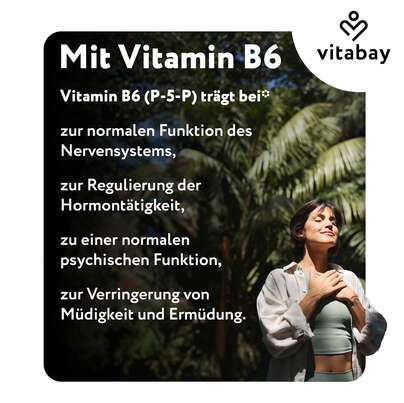 Sie sehen eine Packung Vitabay 5-HTP - 100 mg aus Griffonia mit Vitamin B6, Produktbild: 07 Vitabay 5-HTP - 100 mg aus Griffonia mit Vitamin B6, A-Nr.: 6048999 - 07