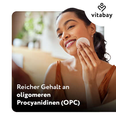 Sie sehen eine Packung Vitabay OPC Traubenkernextrakt Hochdosiert - 1000 MG, Produktbild: 05 Vitabay OPC Traubenkernextrakt Hochdosiert - 1000 MG, A-Nr.: 6049266 - 05