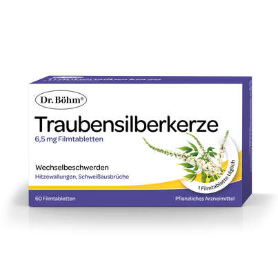 Sie sehen eine Packung Dr. Böhm Traubensilberkerze, Produktbild: 01 Dr. Böhm Traubensilberkerze, A-Nr.: 3524353 - 01