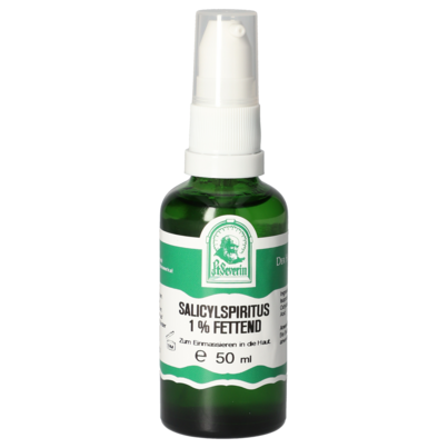 Sie sehen eine Packung SALICYLSPIRITUS 1% FETTEND 50 ML, Produktbild: 01 SALICYLSPIRITUS 1% FETTEND 50 ML, A-Nr.: 5778170 - 01