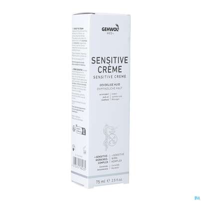 Sie sehen eine Packung Gehwol Med.sensitive Creme Nr.64143 75ml, Produktbild: 05 Gehwol Med.sensitive Creme Nr.64143 75ml, A-Nr.: 4792707 - 05