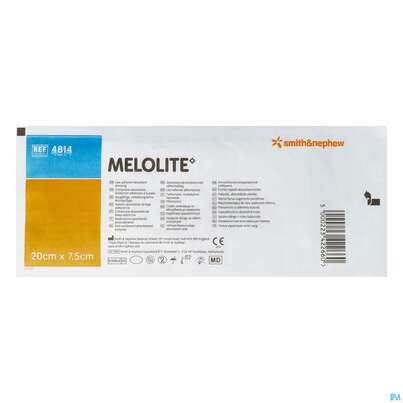 Sie sehen eine Packung Wundauflagen Melolite Nichthaftend Steril 20x 7,5cm 4814 1st, Produktbild: 02 Wundauflagen Melolite Nichthaftend Steril 20x 7,5cm 4814 1st, A-Nr.: 0793851 - 02