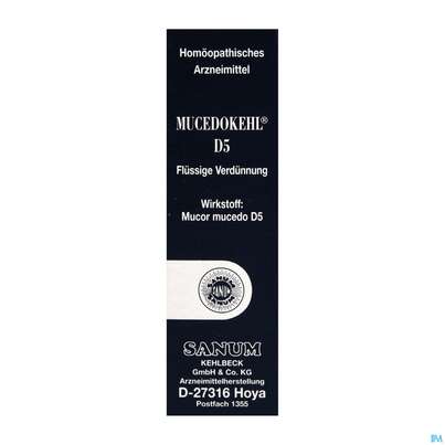 Sie sehen eine Packung Mucor Mucedo (mucedokehl) Tropfen D5 10ml, Produktbild: 01 Mucor Mucedo (mucedokehl) Tropfen D5 10ml, A-Nr.: 1997515 - 01
