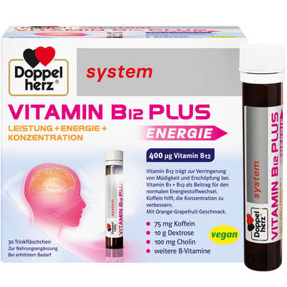 Doppelherz system VITAMIN B12 PLUS - LEISTUNG + ENERGIE + KONZENTRATION, A-Nr.: 3998909 - 01