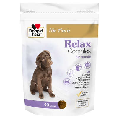 Sie sehen eine Packung Doppelherz für Tiere Relax Complex für Hunde, Produktbild: 01 Doppelherz für Tiere Relax Complex für Hunde, A-Nr.: 5879184 - 01