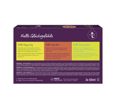Sie sehen eine Packung t by tetesept Hallo Glücksgefühle Set, Produktbild: 02 t by tetesept Hallo Glücksgefühle Set, A-Nr.: 6118197 - 02