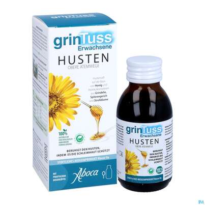 Sie sehen eine Packung Hustensaft Aboca Grintuss Erwachsene Jugendliche Ab 12jahre 128g, Produktbild: 06 Hustensaft Aboca Grintuss Erwachsene Jugendliche Ab 12jahre 128g, A-Nr.: 5571902 - 06