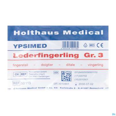 Sie sehen eine Packung Fingerlinge Leder-ypsimed Gr 3 1st, Produktbild: 05 Fingerlinge Leder-ypsimed Gr 3 1st, A-Nr.: 5139688 - 05