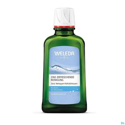 Sie sehen eine Packung Weleda Reinigung 2in1 Erfrischend 100ml, Produktbild: 03 Weleda Reinigung 2in1 Erfrischend 100ml, A-Nr.: 3377018 - 03
