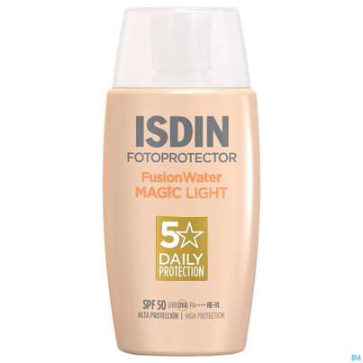 Sie sehen eine Packung Sonnenprodukte Isdin/fotoprotection Fusion Water Color Light Lsf 50 50ml, Produktbild: 08 Sonnenprodukte Isdin/fotoprotection Fusion Water Color Light Lsf 50 50ml, A-Nr.: 5570274 - 08