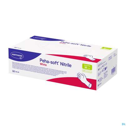 Sie sehen eine Packung Untersuchungshandschuhe Peha/soft/puderfrei Nitrile Unsteril White Xl 180st, Produktbild: 06 Untersuchungshandschuhe Peha/soft/puderfrei Nitrile Unsteril White Xl 180st, A-Nr.: 3994076 - 06