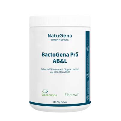 Sie sehen eine Packung NatuGena BactoGena Prä AB&L Pulver, Produktbild: 01 NatuGena BactoGena Prä AB&L Pulver, A-Nr.: 6036074 - 01